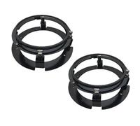 Staffa di Fari Staffa di montaggio universale per faro anteriore per moto, rotonda, da 5 3/4" (5,75 pollici), nera/argento, per montaggio motore. faro per lampadina(2PCS Black)