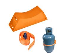 Staffa di fissaggio bombola,Staffe di sicurezza bombola | Fibbia regolabile con staffa per montaggio a parete con cilindro | Gancio per attrezzatura per bombole, staffe di sicurezza a parete, supporto