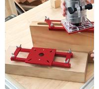 Staffa di fissaggio invisibile 2 in 1 con guida di centraggio per la lavorazione del legno, regolabile per materiali da 0 a 4 cm, compatibile (senza base)