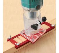 Staffa di fissaggio invisibile 2 in 1 con guida di centraggio per la lavorazione del legno, regolabile per materiali da 0 a 4 cm, compatibile (con base)