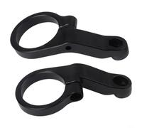 Staffa di fissaggio per fari elettrici e scooter con design regolabile, supporto in ABS impermeabile con anello in gomma, adatto per la maggior parte dei manubri da 22 mm, stabile e (confezione da 2)