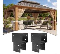 Staffa di fissaggio per gazebo con interno da 10 x 10 cm, dimensioni 7,6 x 8,6 cm, supporta connessioni forti e aiuta a mantenere l'integrità (1 pezzo)