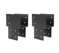 Staffa di fissaggio per pali da gazebo per pali in legno da 10 x 10 cm, interni da 7,6 x 7,6 cm, per connessioni sicure e oscillazione ridotta (2 pezzi)