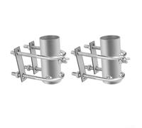 Staffa di fissaggio per parasole e antenna, confezione da 2 piastre di montaggio resistenti per morsetti a palo, installazione sicura per tubi di diametro 18-24 mm per uso esterno