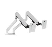 Staffa di giunzione for monitor a doppio schermo sinistra e destra, sollevamento libero da tavolo, commutazione dello schermo orizzontale e verticale, supporto rotante for pressione 'aria(White)