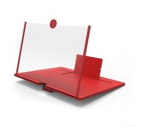 Staffa di ingrandimento per schermo del telefono estraibile, con angoli regolabili per guardare video, leggere e navigare comodamente (22 x 16,6 x 8 cm, rosso)