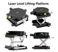 Staffa di livello laser in lega di alluminio Piattaforma di sollevamento da laboratorio Tavolo di rotazione a 360 gradi Supporto di sollevamento Banco da lavoro Base Banchi per la lavorazione del Blac