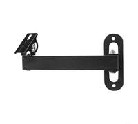 Staffa di montaggio a braccio lungo in metallo nero per telecamera CCTV o proiettore, girevole di 180° a sinistra e destra e regolabile verso il basso per installazione interna ed esterna (20 cm)