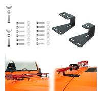Staffa di montaggio a cerniera per montaggio su cavalletto massiccio Hi-Lift per Wrangler CJ 1944-1986 / YJ 1987-1995 / TJ 1997-2006 (coppia, nero)