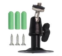 Staffa di montaggio a parete girevole in metallo con supporto a vite regolabile per supporto per telecamera CCTV, offre un angolo di visione di 180 gradi per applicazioni di sicurezza (nero)