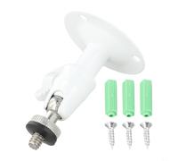 Staffa di montaggio a parete girevole in metallo con supporto a vite regolabile per supporto per telecamera CCTV, offre un angolo di visione di 180 gradi per applicazioni di sicurezza (bianco)