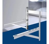 Staffa di montaggio a parete in acciaio inossidabile 304 per sistemi mini split AC e pompe di calore, supporto durevole per unità esterne 1.5P/2P/3P, argento, taglia 1P
