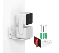 Staffa di montaggio a parete in metallo compatibile con Wyze Cam Pan V3/V2, Wyze Cam V4/V3, sia con installazione autoadesiva (non richiede fori) che a parete, adatta alle telecamere Wyze.