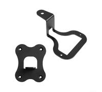 Staffa di montaggio a parete in metallo per Wiim Amp Pro Streamer, elegante supporto nero bianco con vestibilità sicura, supporto per altoparlante salvaspazio (nero)