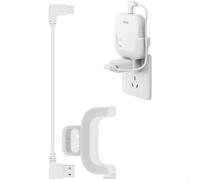 Staffa di montaggio a parete per modulo di coordinamento BLINK XR Supporto per presa salvaspazio senza trapano con gestione dei cavi integrata, design in plastica sicura per il monitoraggio domestico