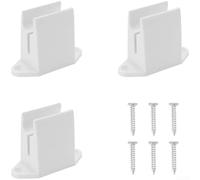 Staffa di montaggio a parete regolabile in plastica per tenda a rullo, confezione da 3, bianco, installazione, costruzione robusta, miglioramento della casa