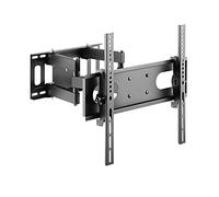 Staffa di montaggio a parete retrattile per TV a schermo piatto da 32-60 pollici, design inclinabile e girevole, capacità massima di peso, facile installazione, perfetta per home theater.