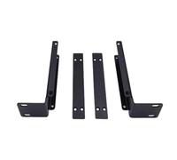 Staffa di montaggio a rack in metallo per ricevitore wireless SLX4 e microfono wireless, spessore 2 mm, acciaio nero, include viti e hardware, adatto per rack audio standard da 19 pollici