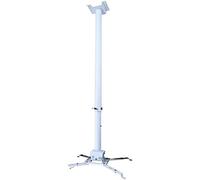 Staffa di Montaggio A Soffitto per Proiettore, con Asta di Prolunga Regolabile Fino A 100/150/200 Cm, Supporto Universale per Proiettore A Soffitto Ruotabile di 15° - Fino A 15 kg, Staffa di Monta