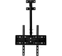 Staffa di montaggio a soffitto per TV da 26-55 pollici per TV piatti e curvi, capacità 40 kg, girevole e inclinabile a 360°, supporto regolabile a soffitto per sistemi Home Theater e intrattenimento