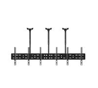 Staffa di montaggio a soffitto regolabile per TV - 3 poli con 3 schermi, supporto telescopico per TV fino a 58 pollici, supporto TV regolabile in altezza per una visualizzazione sicura