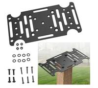 Staffa di montaggio da 4 mm per legno 4 x 4 con pali cavi in acciaio resistente per cassette postali spesse piastra adattatore compatibile o la maggior parte dei montaggi postali - Include hardware