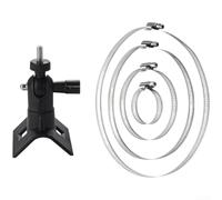 Staffa di montaggio in metallo zincato per telecamere di sicurezza esterne, tra cui Arlo For WYZE per EUFYCAM, consente una rotazione di 360 gradi e un'inclinazione di 180 gradi sui pali (nero)