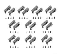 Staffa di montaggio PCB per guida DIN 35 mm, DRG-01 supporto di montaggio in plastica per circuiti stampati con 10 set (20 staffe, 40 viti), grigio per