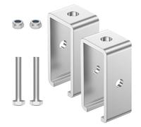 Staffa di montaggio per binario canale, 2 ganci di supporto per canale, staffa di montaggio a metà strada, staffa di montaggio a metà strada in acciaio inossidabile resistente, con bullone da 1-5/8