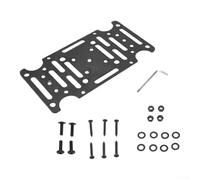 Staffa di montaggio per cassetta postale, piastra in acciaio resistente da 4 mm con diversi modelli di fori per cassette postali, facile da installare su legno 4 x 4 o palo cavo, hardware nero