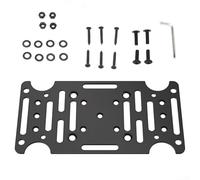 Staffa di montaggio per cassette postali in acciaio spesso 4 mm per pali in legno e cavi 4 x 4, piastra adattatore con viti, supporto nero per la maggior parte delle cassette postali standard