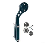 Staffa di montaggio per computer da bici per Garmin per Bryton per Wahoo per Cateye, supporto in lega di alluminio per manubrio stradale integrato, installazione laterale sinistra o destra, nero, 150