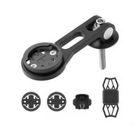 Staffa di montaggio per computer da bicicletta in lega di alluminio, compatibile con la maggior parte degli smartphone per navigare in bicicletta (A-nero)