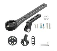 Staffa di montaggio per computer da bicicletta, supporto per luce in fibra di carbonio, adattatore di estensione per supporto computer da bicicletta per Garmin per Bryton (L160 mm)