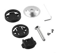 Staffa di montaggio per computer GPS da bicicletta con tappo superiore in alluminio per Garmin e per dispositivi Bryton (argento)