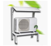 Staffa di montaggio per condizionatore d'aria con copertura antipioggia, mini montaggio a terra diviso per unità pompa di calore esterna e mensola