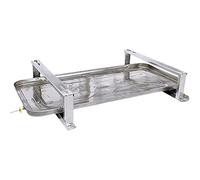 Staffa di montaggio per condizionatore d'aria da esterno con vaschetta di scarico della condensa, supporto a terra in acciaio inox resistente per supporto pompa di calore