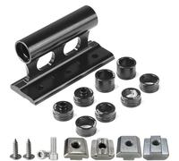 Staffa di montaggio per forcella del tetto dell'auto, in lega di alluminio, per forcelle da 20 x 110 mm, con inserti adattatori, compatibile con biciclette a sgancio rapido e con asse passante