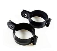 Staffa di montaggio per indicatori di direzione per moto, morsetto in metallo per indicatori di direzione per forcella anteriore da 32-41 mm, con opzioni cromate e nere (nero)