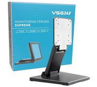 Staffa di Montaggio per Monitor POS o PC Touchscreen, Braccio di Supporto per Display Stabile, Flessibile, Inclinabile e Regolabile, VESA, Metallo, per Schermi da 10 a 22 Pollici - Nero