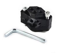 Staffa di montaggio per paraurti per manubrio moto, morsetto per fendinebbia a LED, diametro interno 42 mm, lega di alluminio, nero, compatibile con la maggior parte delle moto