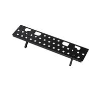Staffa di montaggio per ripiano superiore TV per organizer regolabile per schermo, compatibile con casse via cavo, router, soundbar, altoparlanti, installazione senza trapano, 10 x 45 cm, con foro
