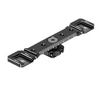 Staffa di montaggio per slitta fredda Piastra di prolunga in alluminio Doppio adattatore per slitta calda per microfono Supporto per luce video a LED Strumento fotografico all'aperto