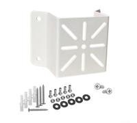 Staffa di montaggio per telecamere di sicurezza, montaggio a parete angolare con struttura in acciaio inossidabile, compatibile con telecamere IP Dome, uso interno ed esterno, argento (bianco)