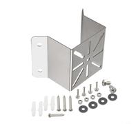 Staffa di montaggio per telecamere di sicurezza, montaggio a parete angolare con struttura in acciaio inossidabile, compatibile con telecamere IP Dome, uso interno ed esterno, argento (argento)