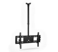 Staffa di montaggio TV a soffitto, altezza regolabile per TV da 42 a 70 pollici, compatibile con soffitto piatto e inclinato, supporto universale da parete per TV al plasma e display LED