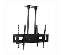 Staffa di montaggio TV a soffitto per schermi da 60 a 100 pollici, design resistente a doppia asta, staffa regolabile supporta fino a 60 kg, VESA max 900 x 600 mm