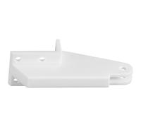 Staffa di ricambio per stipite Stanley N349-316 National Hardware per l'uso con chiudiporta V1709 e V1346, in plastica bianca.
