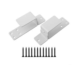 Staffa di sicurezza per porta a forma di U, per legno 2 x 4, spessore 4 mm, supporto per barra di sicurezza per porte con apertura verso l'interno e verso l'esterno, resistente alla ruggine, 2 pezzi