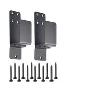 Staffa di sicurezza per porta per legname 2 x 4, kit di staffe in acciaio resistente per la protezione domestica, design rinforzato a forma di U per porte interne ed esterne, nero o (nero)